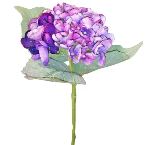 13" Purple Hydrangea Spray PL136 PUR