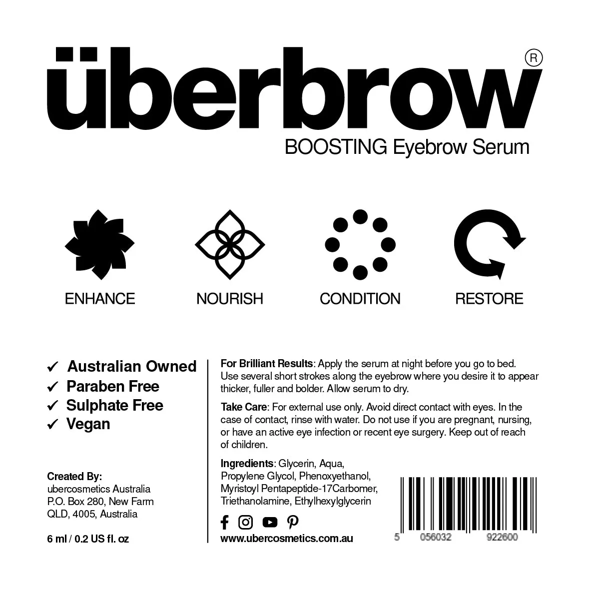 überlâsh BOOSTING lash & brow Bundle