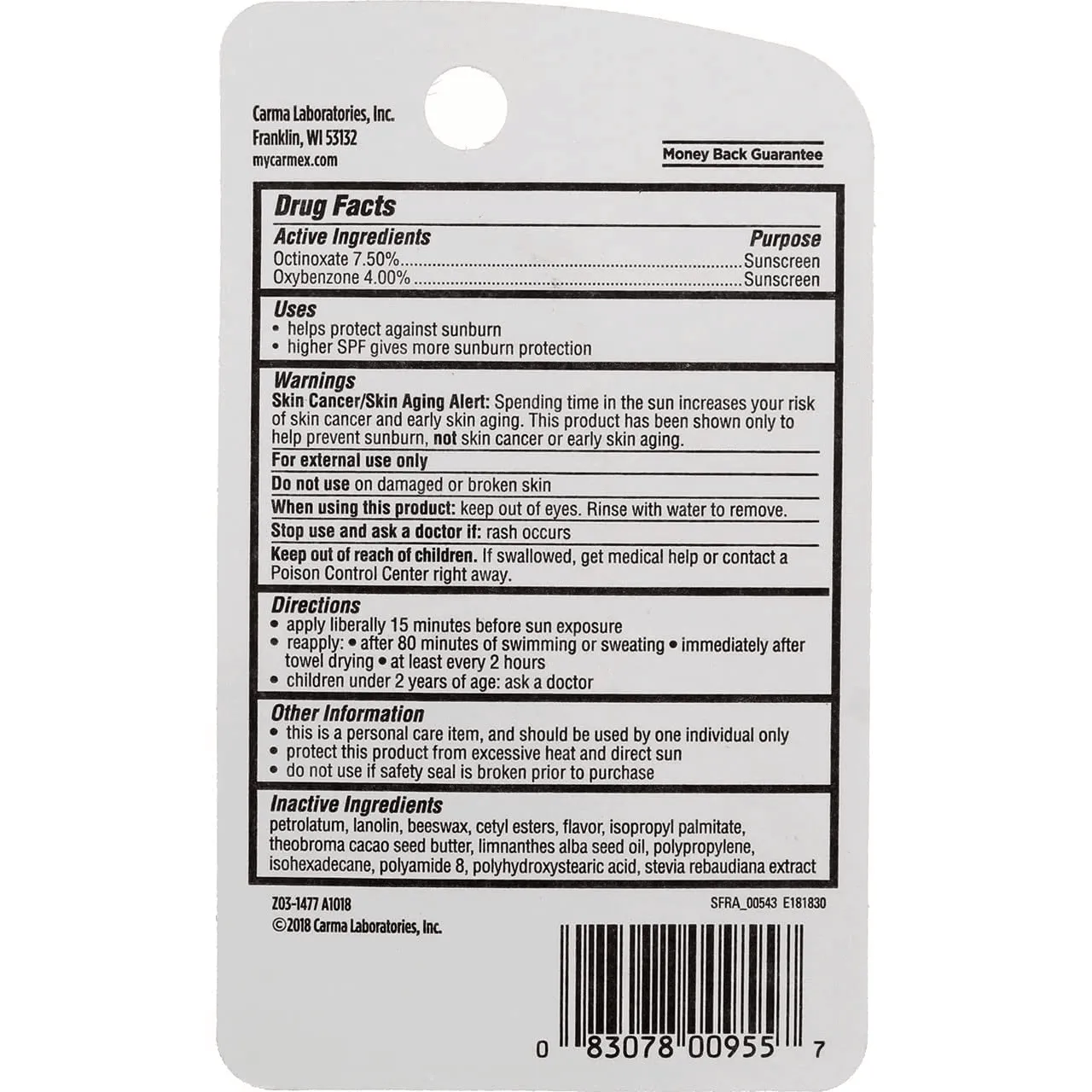 Carmex Daily Care Lip Balm Fresh Cherry SPF15 - 10g