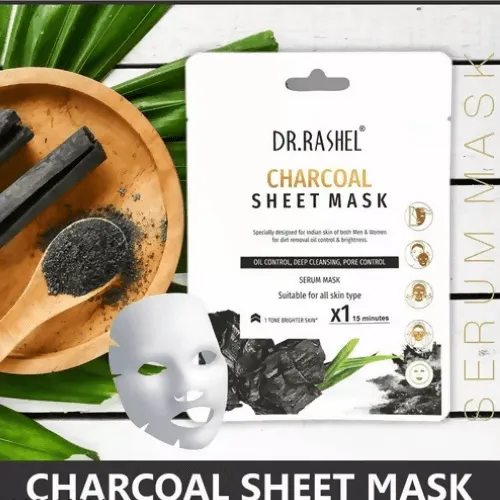 CHARCOAL SHEET MASK WITH SERUM THAT CONTROLS OIL, DEEP CLEANSING & PORE CONTROL(2 PACk)