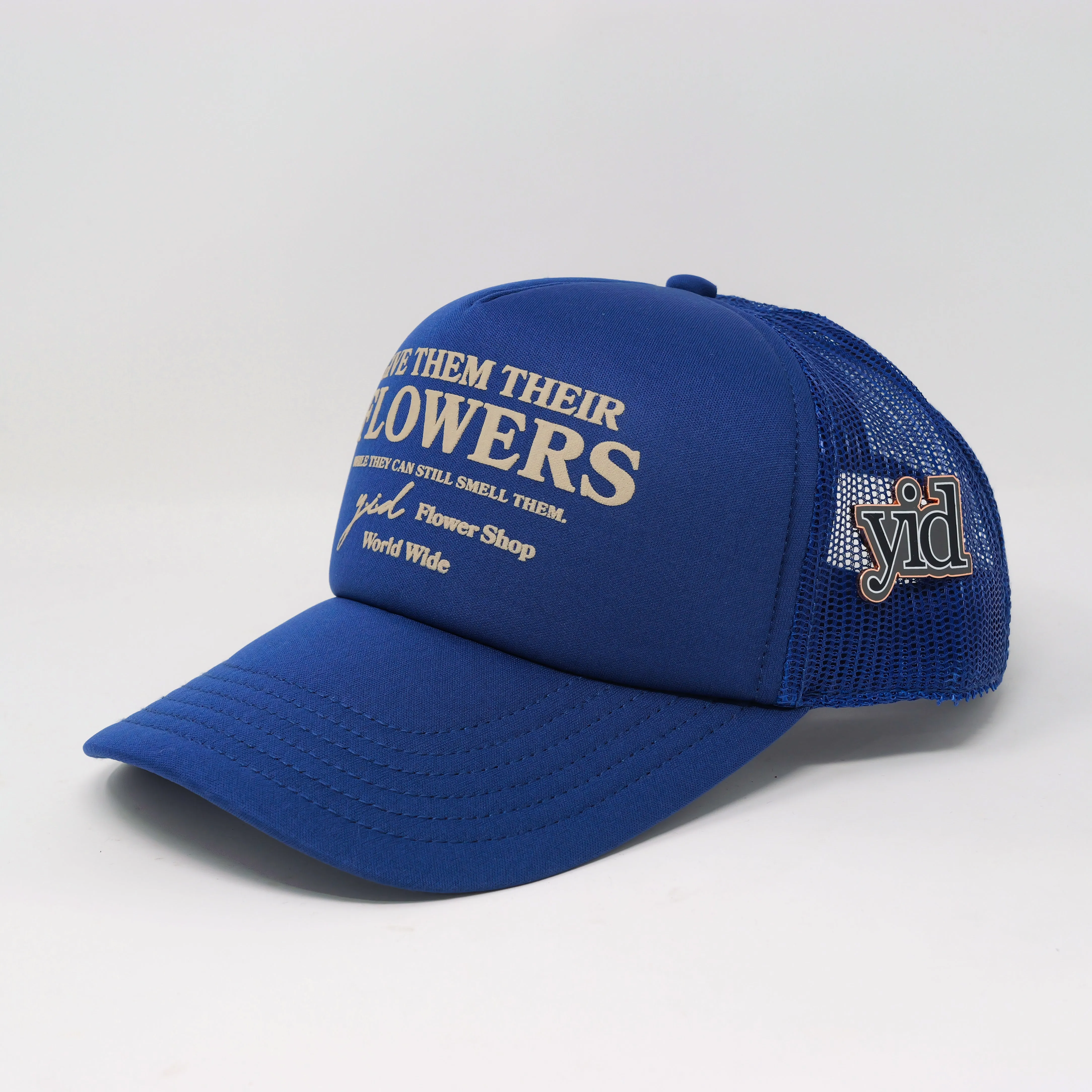 FLOWER SHOP TRUCKER HAT COBALT