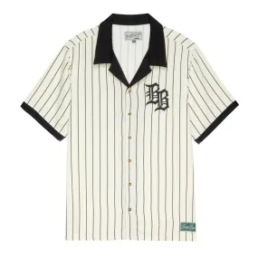 Old English BB Button-Up - Cream Pinstripe