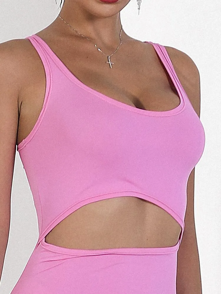 Pink Casual Mini Tight Dress