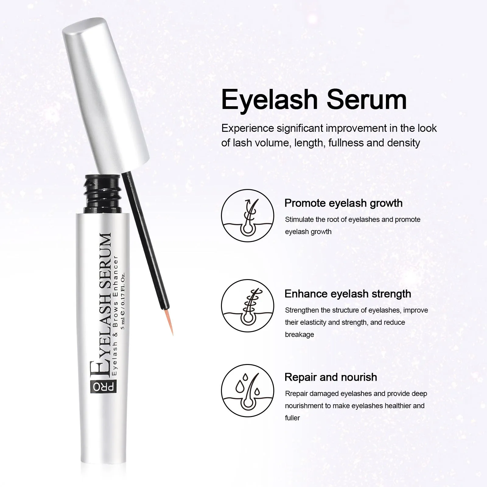 PRO Eyelash Growth Serum For Boosts The Length And Thickness Of Eyelashes