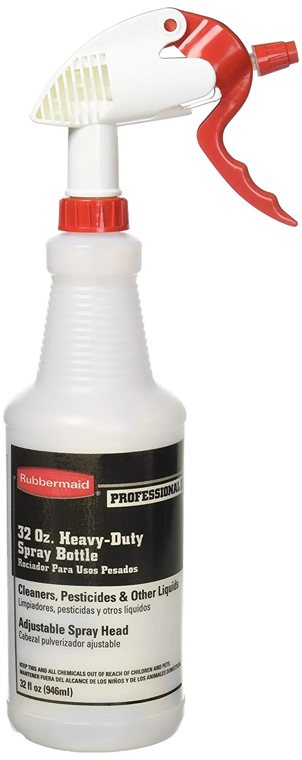 Rubbermaid Professional Plus Heavy-Duty Spray Bottle, Adjustable Spray, 32 Ounces