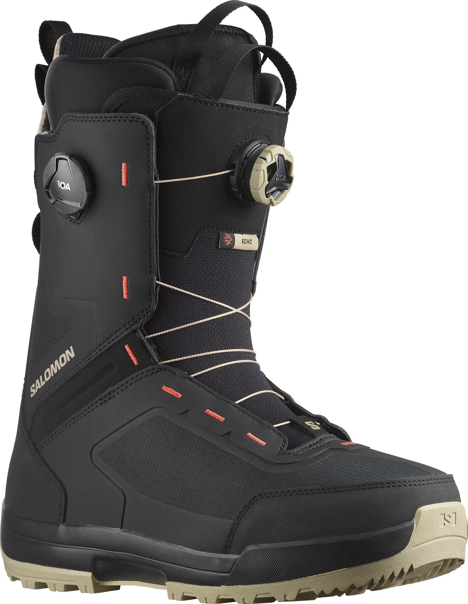 Salomon Men&#x27;s Echo Dual Boa Spray Green/Black/Hot Coral | Buy Salomon Men&#x27;s Echo Dual Boa Spray Green/Black/Hot Coral here | Outnorth