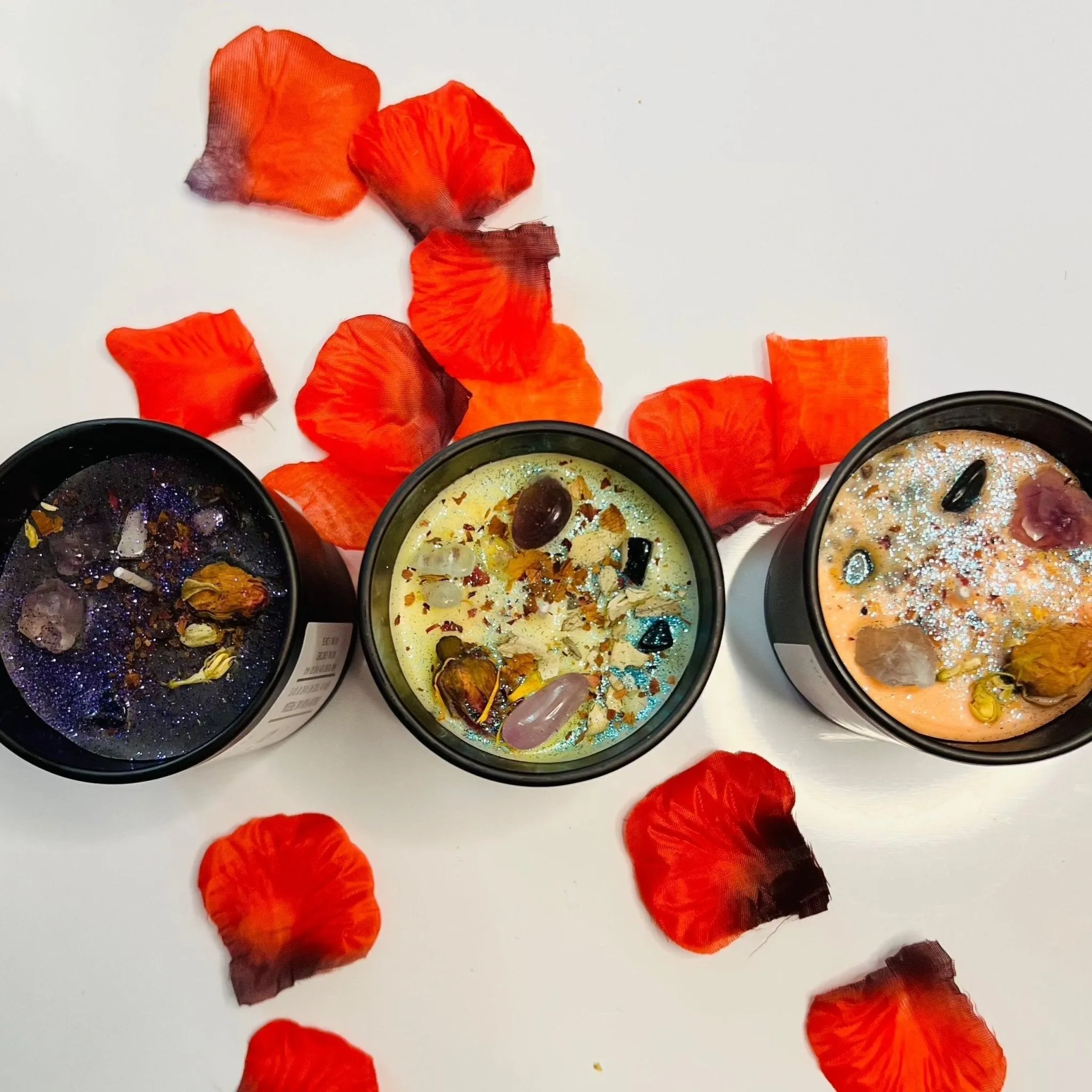 Sea Salt and Sage Natural Crystal Personalize Candle Luxury Gift Set