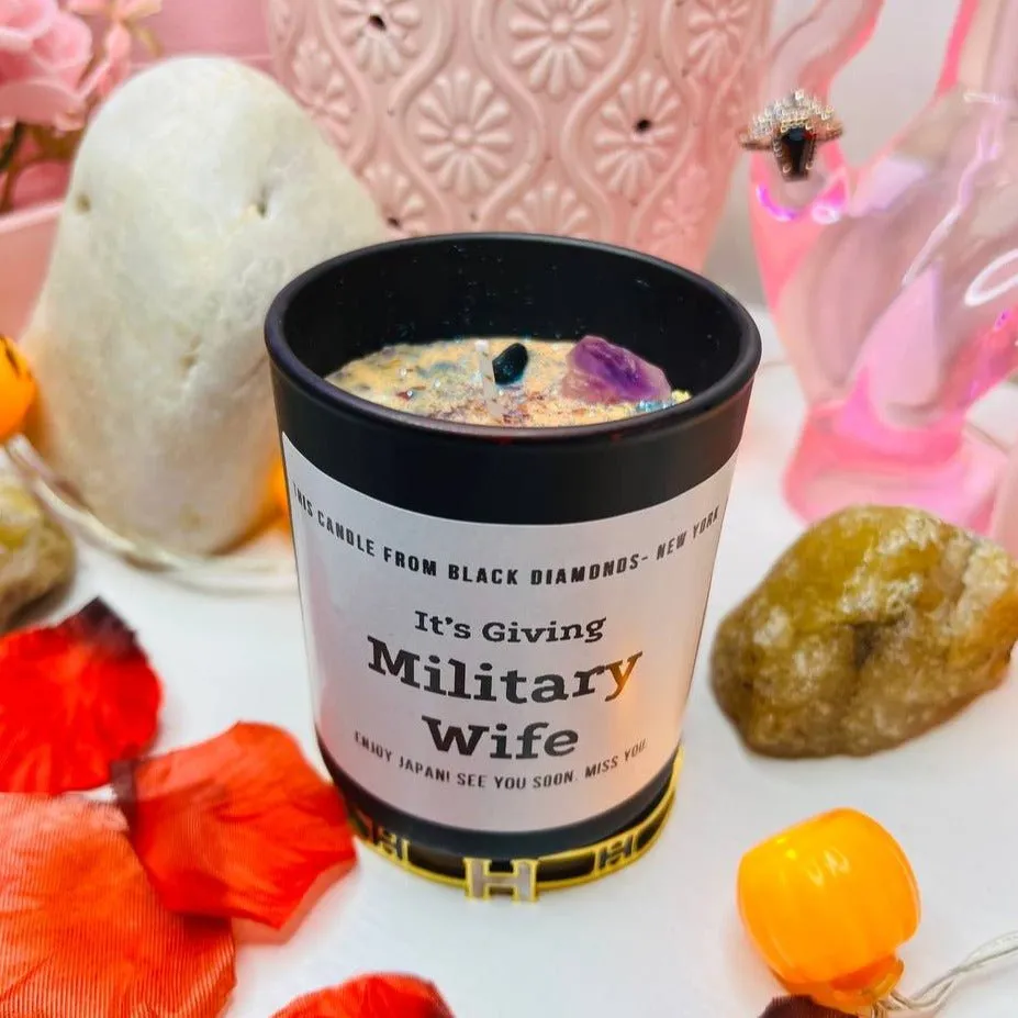 Sea Salt and Sage Natural Crystal Personalize Candle Luxury Gift Set