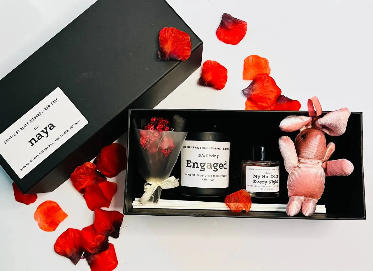 Sea Salt and Sage Natural Crystal Personalize Candle Luxury Gift Set