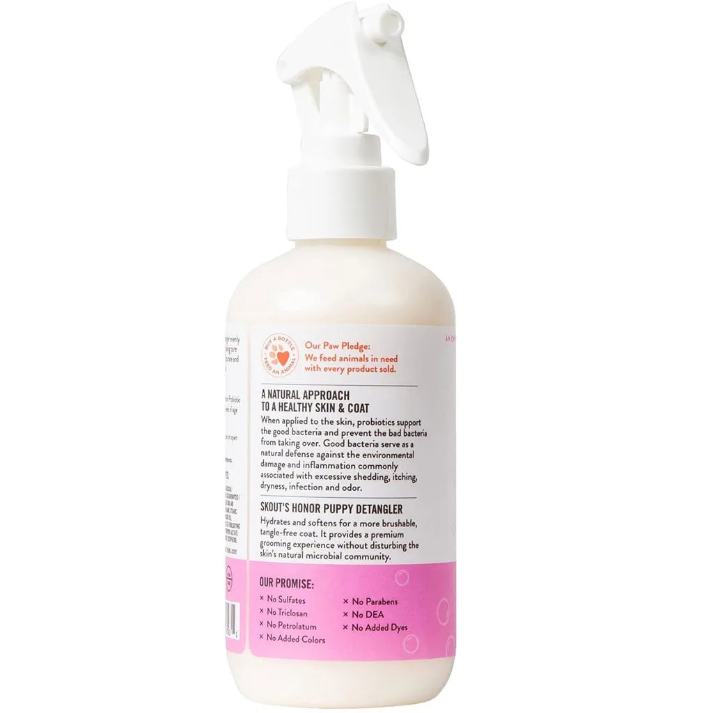 Skout's Honor Happy Puppy Probiotic Daily Use Dog Hair Detangler, 8-oz